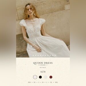 Quinn Salt White Midi Dress